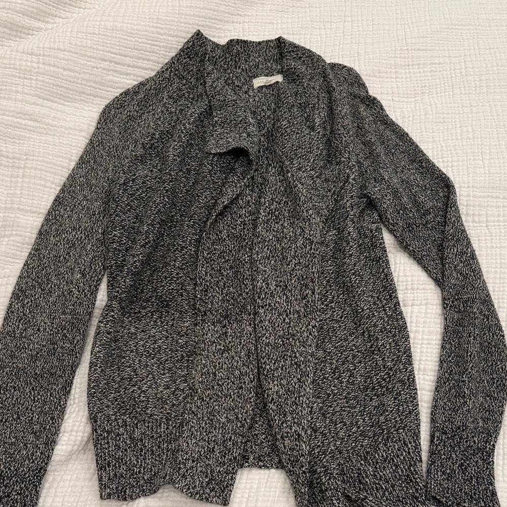 Lou & Grey Heathered Black Cardigan